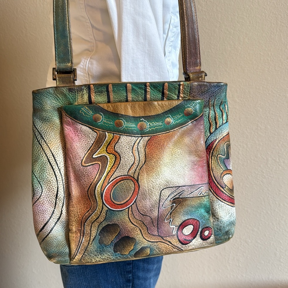 Anuschka Artistic Multicolor Shoulder Bag - Picture 5 of 12